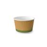 Bioplast biodegradable ice cream cup in brown cellulose cardboard cl 39