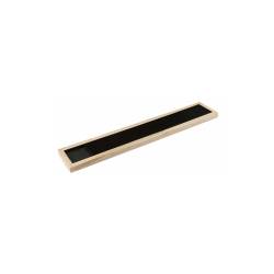 Bar mat in legno con inserto in gomma nera cm 62,5x10,5x2
