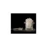 Vintage Glaske Set mit dekoriertem Glastablett und Eimer