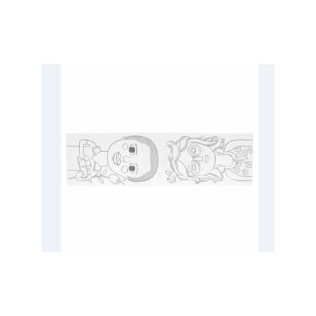 Children's coloring notebooks Faces paper 22x12.5 cm