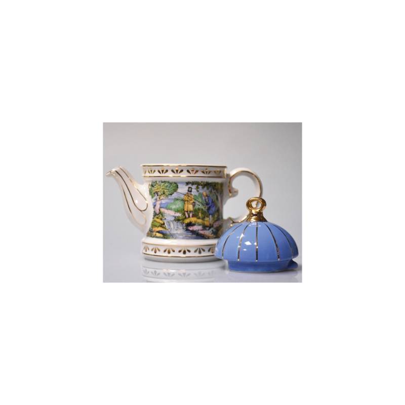 Teiera Regency Fishing Sadler in porcellana decorata cl 58