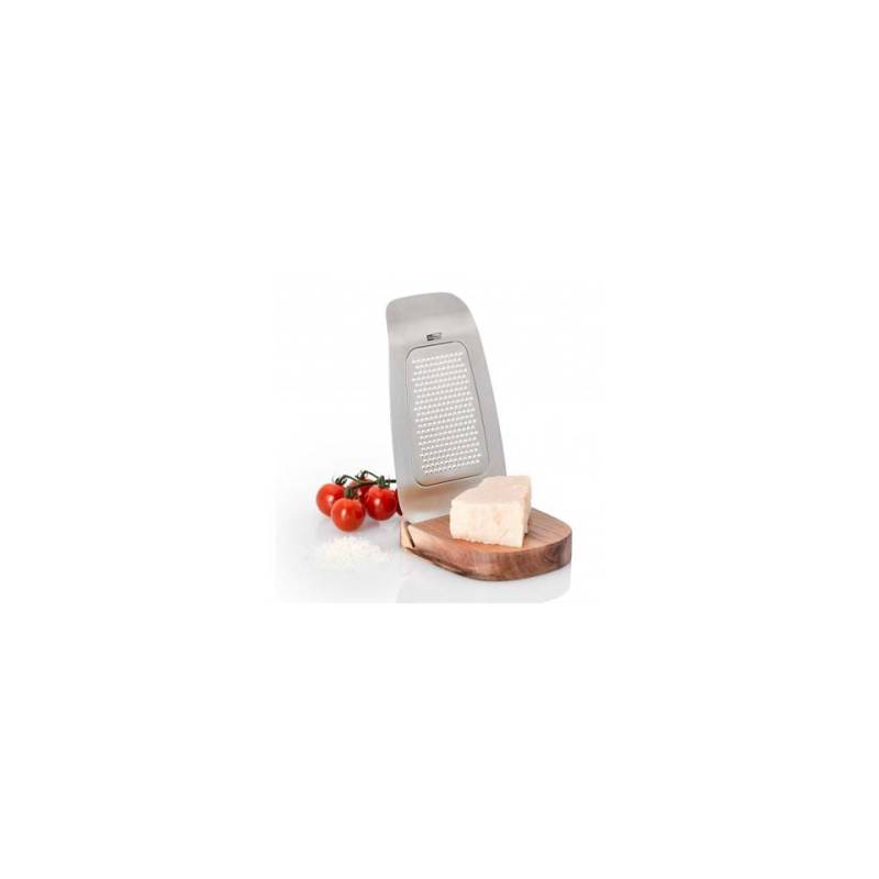 Stainless steel and acacia fine mesh grain grater