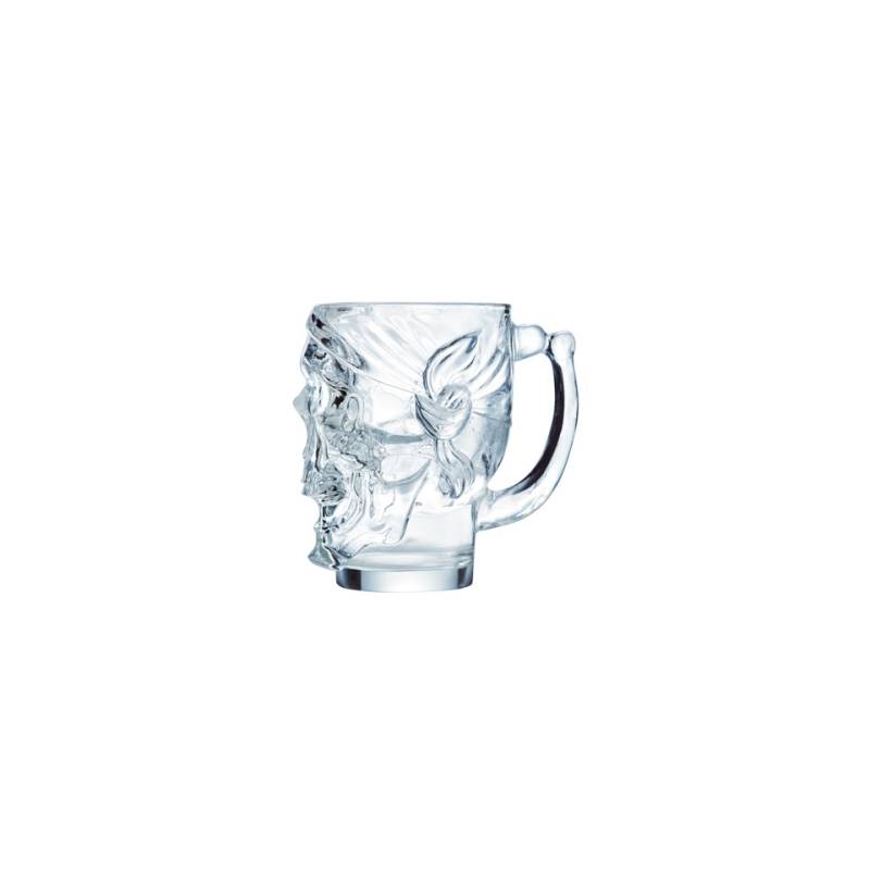Skull mug with glass handle cl 90