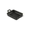 Mini casserole 2 handles black cast iron 14x11x4.5 cm