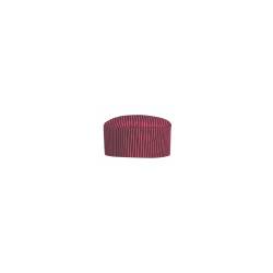 Wine burgundy tambourine cook hat made of polyester and cotton