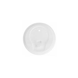 Coperchio monouso con foro per bicchiere da caffè in plastica bianco cm 6,3