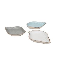 Mediterranean colored ceramic shell dish cm 23x17x3