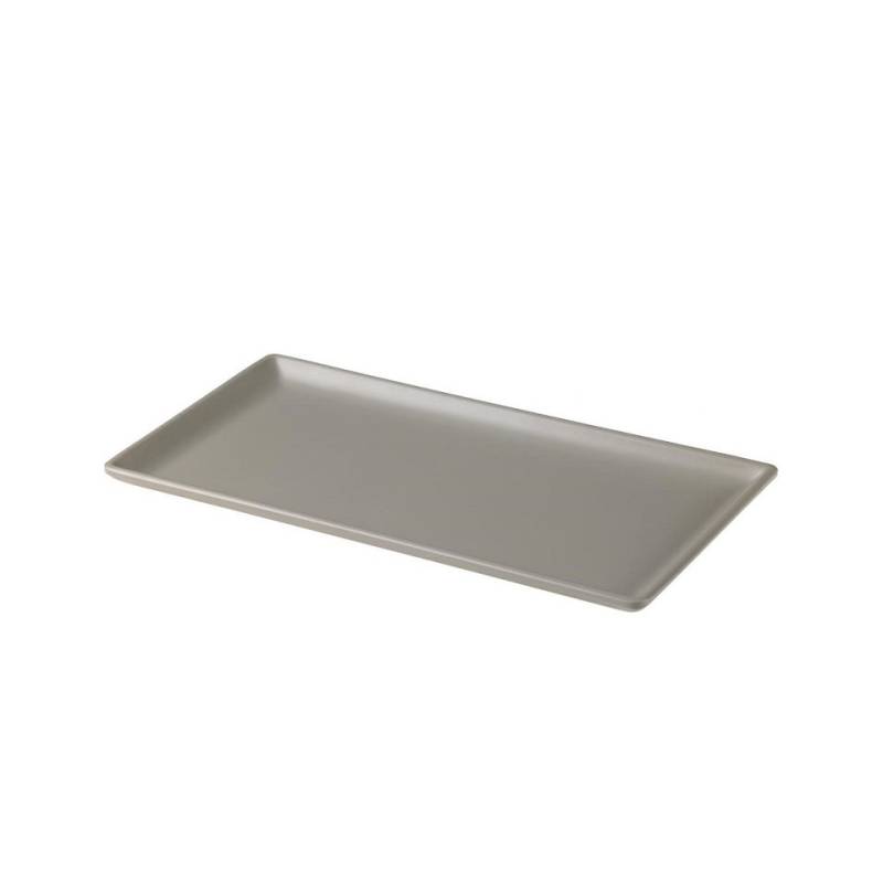 Light gray melamine rectangular tray cm 27.8x14.3