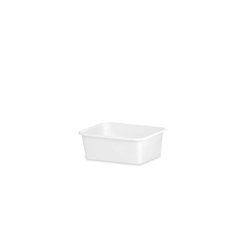 White plastic tray cm 12.5x9