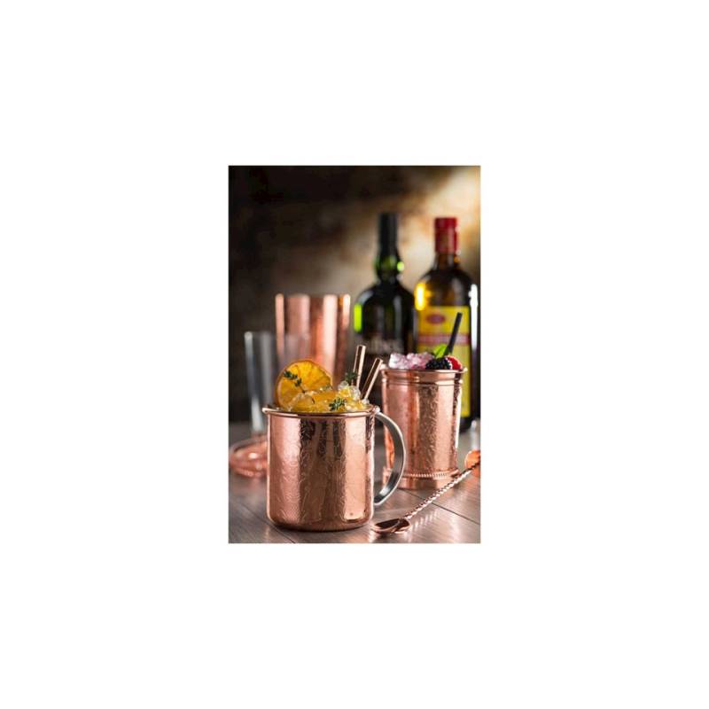 Taza con adornos de acero inoxidable y cobre cl 48
