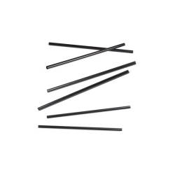 Black bio-plastic compostable straws cm 21X0.7