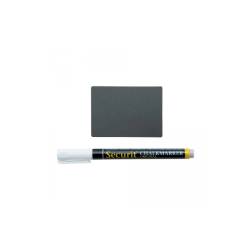 Mini blackboard with stand and black acrylic marker 7.4x5.2 cm