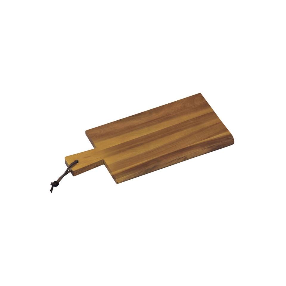 Tagliere rettangolare con manico in legno di acacia cm 29x14