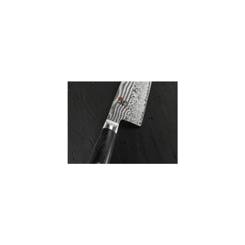 Cuchillo japonés Santoku Miyabi de acero de Damasco 18 cm