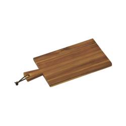 Tagliere rettangolare con manico in legno di acacia cm 35x18