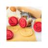 Wooden stamp cookie cutter with silicone mold