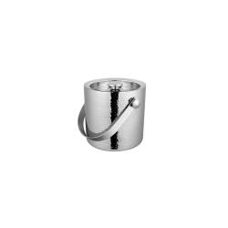 Ice bucket with hammered stainless steel lid cm 15.5