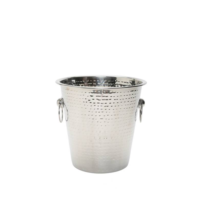 Hammered stainless steel ice bucket cm 22x21