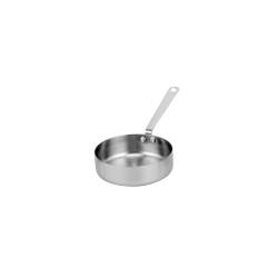 Stainless steel one-handled round pan cm 7