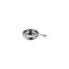 Hammered stainless steel one-handled round pan cm 15