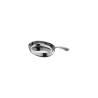 Hammered stainless steel one-handled oval pan 20x16 cm