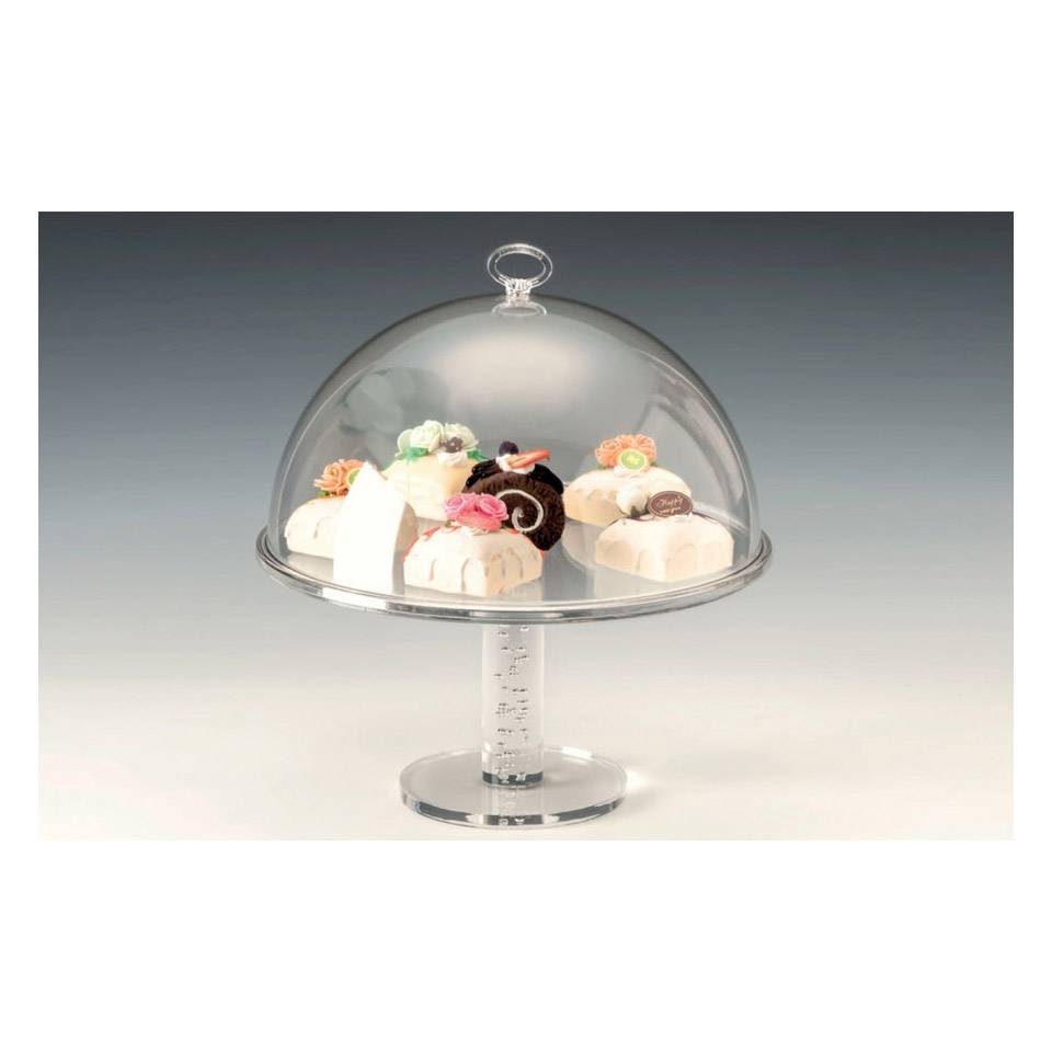 Transparent polycarbonate round dome with riser 12.79x12.69 inch