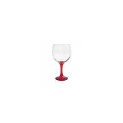 Combinados cocktail goblet in clear and red glass cl 64.5