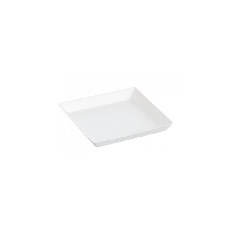 Cubik saucer in white cellulose fiber cm 13x13