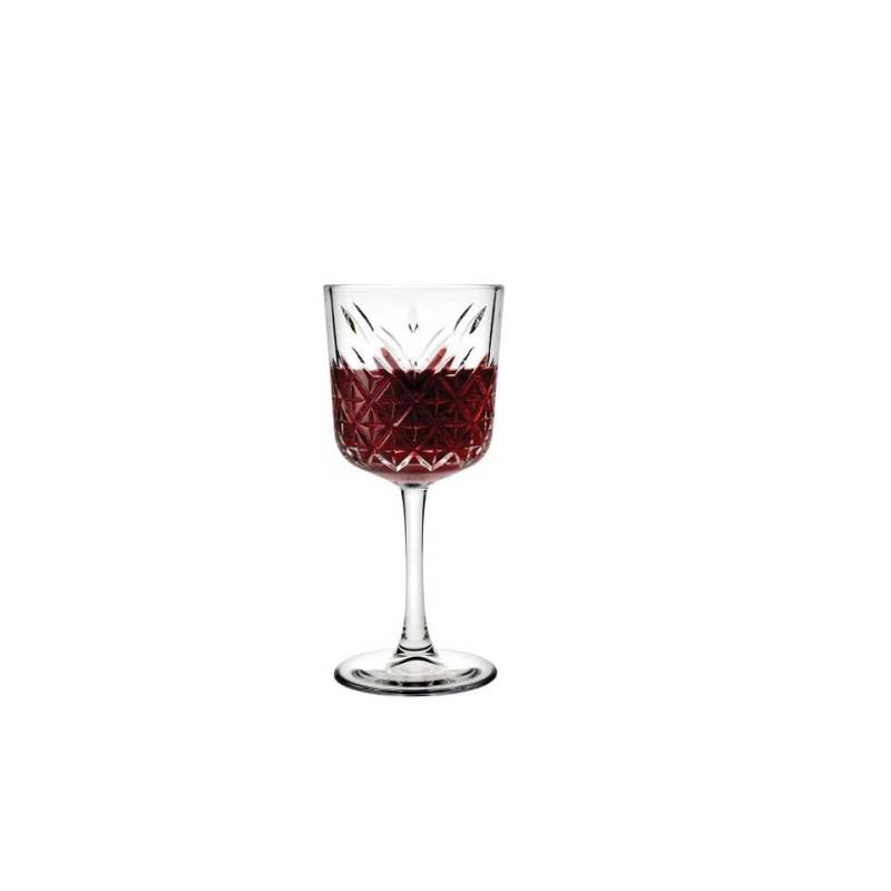 Timeless wine goblet in decorated glass cl 33