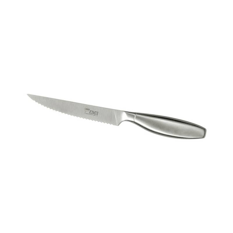 Coltello bistecca seghettato Touch Me in acciaio inox cm 12