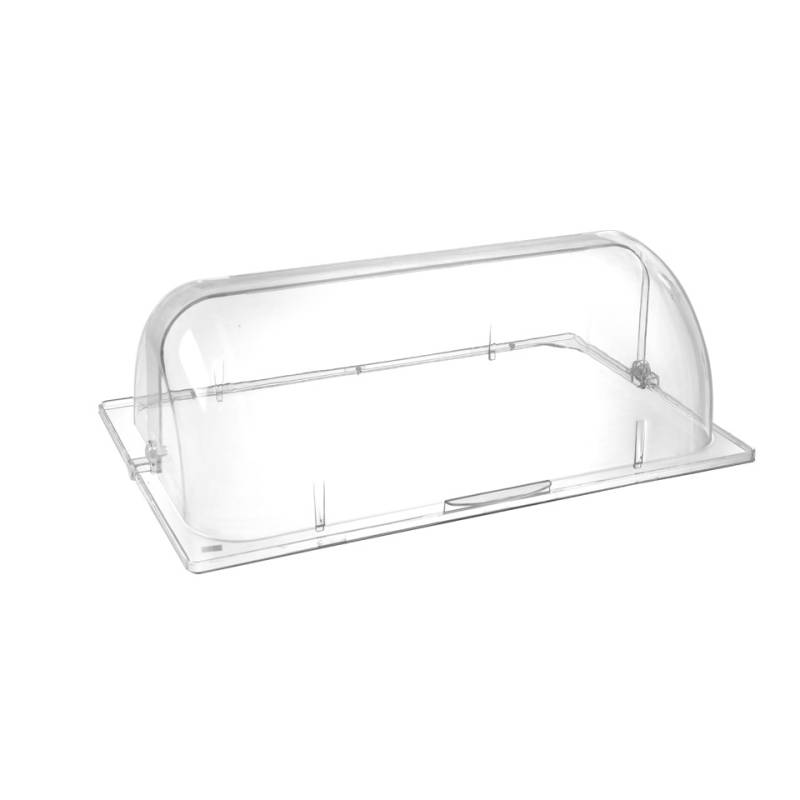 Hendi gastronorm 1/1 transparent polycarbonate rectangular roll top dome