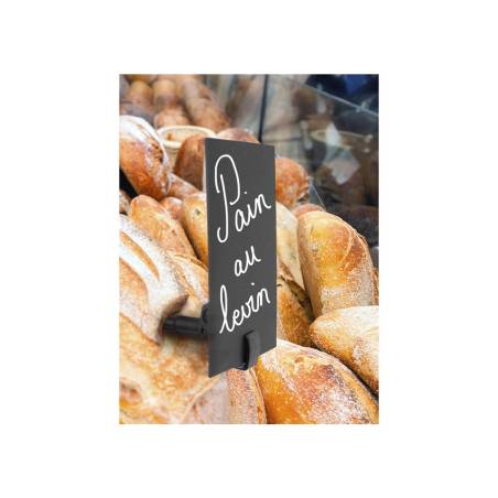 Portaetiquetas de plástico negro punzones 5 cm
