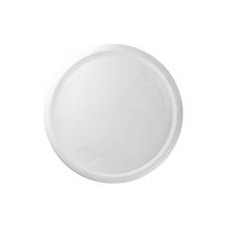 White plastic disposable pizza plate cm 31