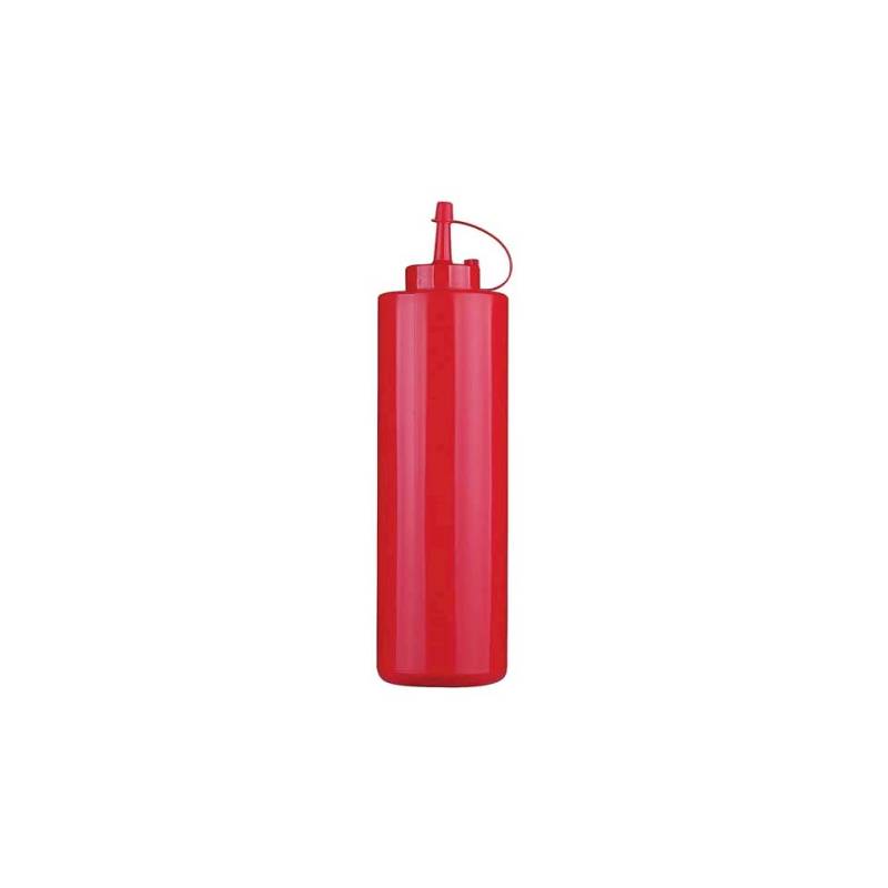 Squeeze bottle con tappo in PE rosso cl 36