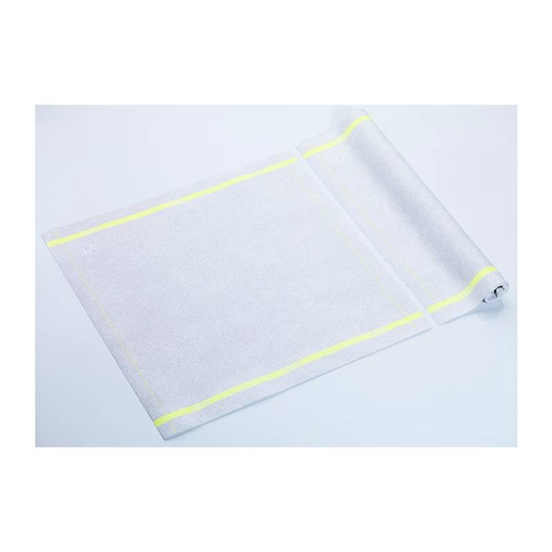 Roll-Drap microfiber napkin with yellow border cm 40x40