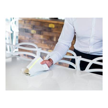 Servilleta de microfibra Roll-Drap con borde amarillo 40x40 cm