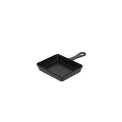 Black melamine rectangular frying pan 5.31x4.13x0.98 inch