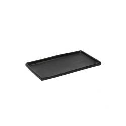 Inmiron black melamine rectangular tray 8.26x4.52 inch 