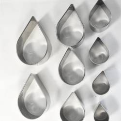 Stainless steel drop mold set in assorted sizes