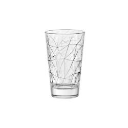 Bicchiere Dolomiti bibita Vidivi in vetro lavorato cl 28