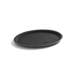 Vassoio ovale antiscivolo Hendi in fibra di vetro nero cm 23x16