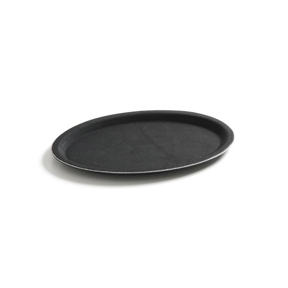 Hendi oval non-slip black fiberglass tray 23x16 cm