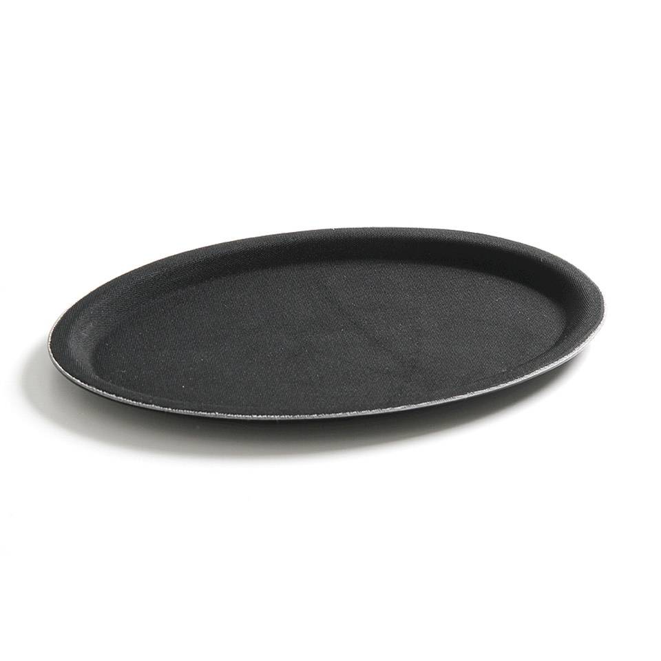 Vassoio ovale antiscivolo Hendi in fibra di vetro nero cm 29x21