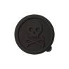 Tampon à biscuits en silicone pour tête de mort noire 7 cm