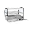 Hendi 2-story heated display case made of stainless steel and tempered glass