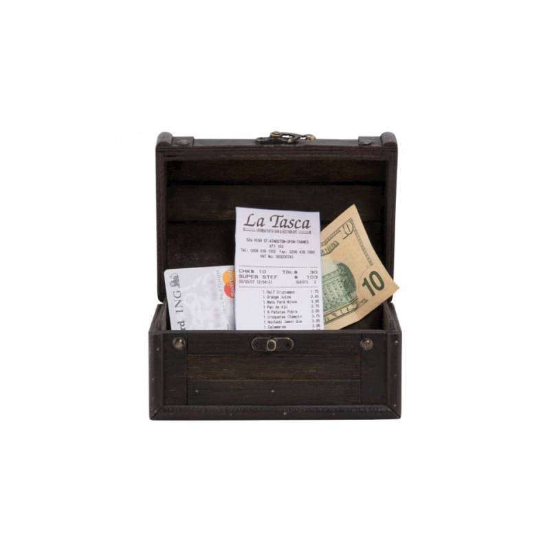 Porto account Brown wooden trunk cm 15x11.5x11