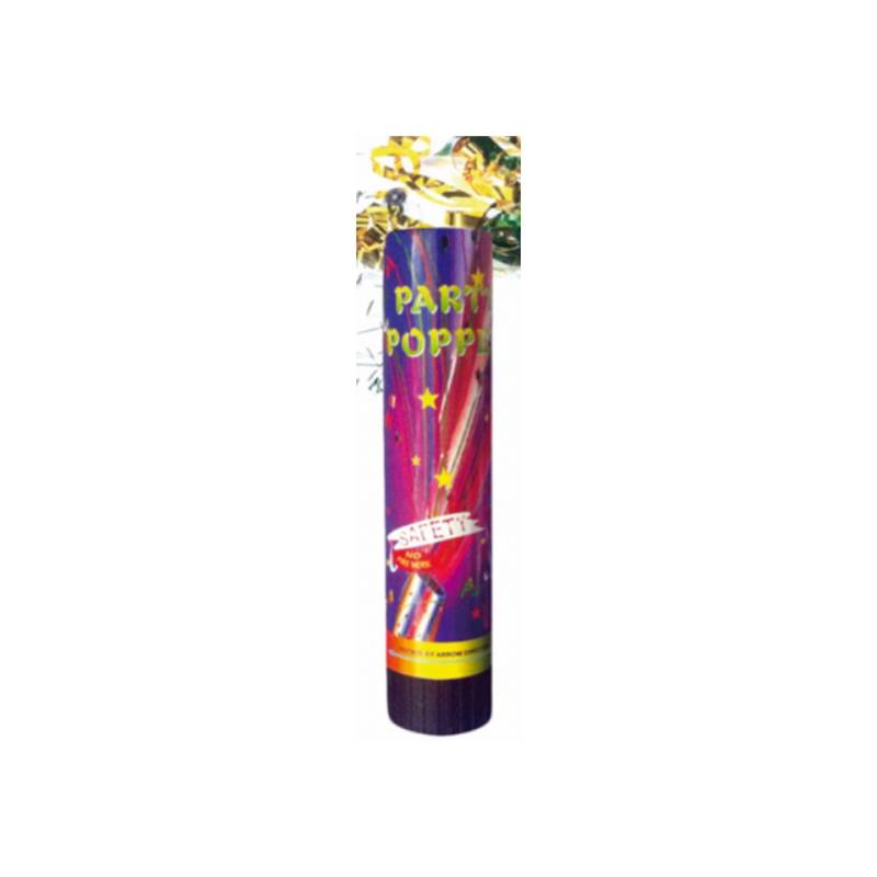 Party Popper confetti shooter tube in assorted colors cm 20.5
