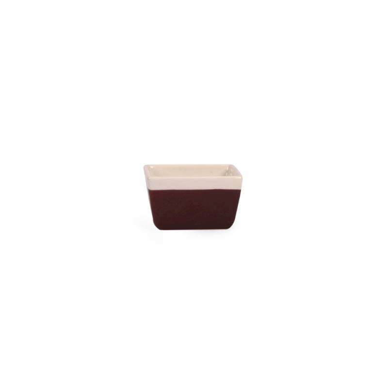 Coffee&Co brown porcelain sachet holder 9x6.5 cm