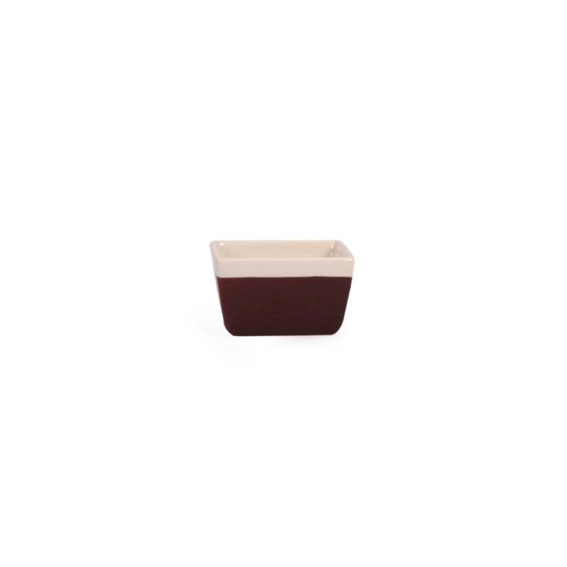 Porta bustine Coffee&Co in porcellana marrone cm 9x6,5
