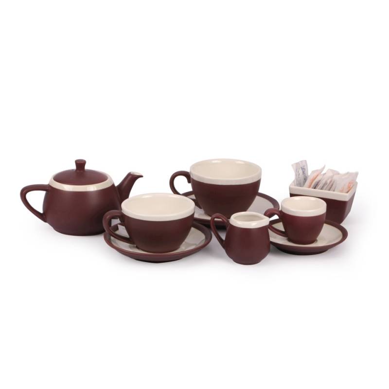 Coffee&Co coffee cup plate in brown porcelain 12.5 cm